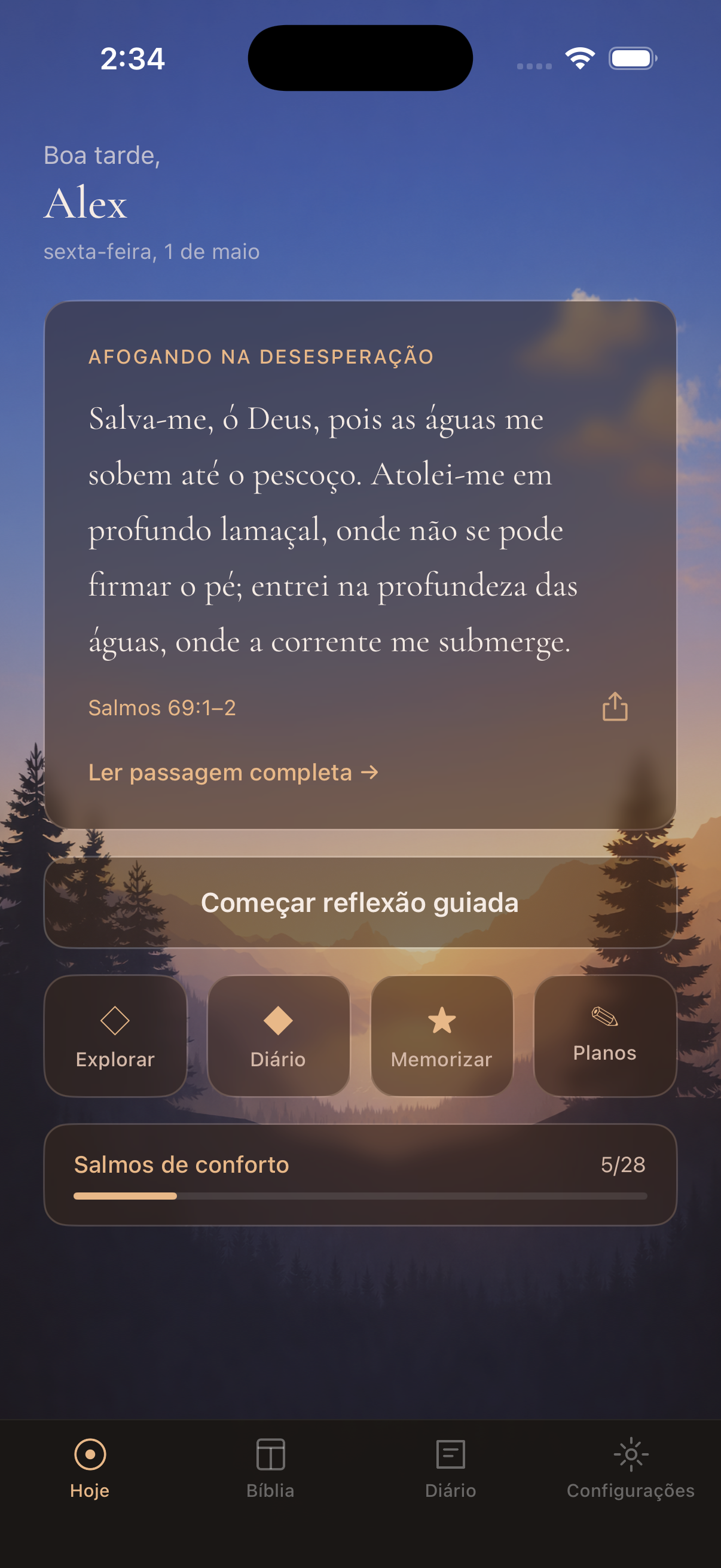 Vesper — passagem de hoje